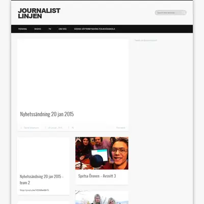 journalistlinjen.nu startsida 2015