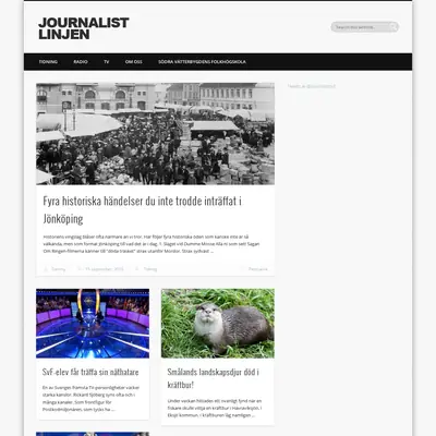 journalistlinjen.nu startsida 2016