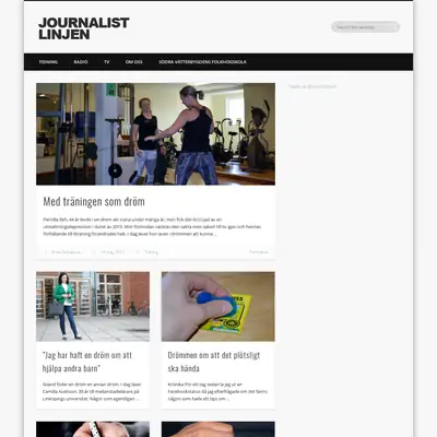 journalistlinjen.nu startsida 2017