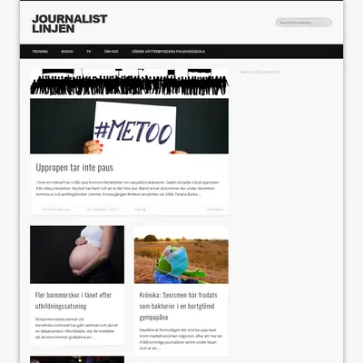 journalistlinjen.nu startsida 2018
