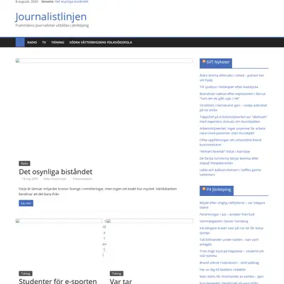 journalistlinjen.nu startsida 2020