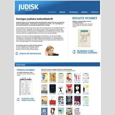 Judisk Krönika startsida 2011