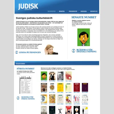 Judisk Krönika startsida 2013