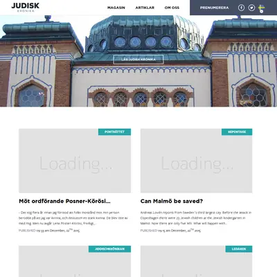 Judisk Krönika startsida 2016