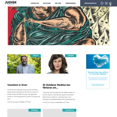 Judisk Krönika startsida 2017