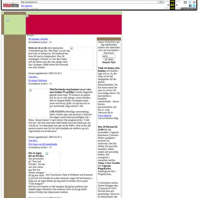 Junia startsida 2005