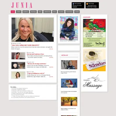 Junia startsida 2013