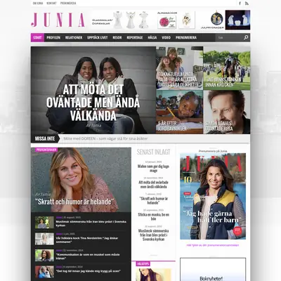 Junia startsida 2016