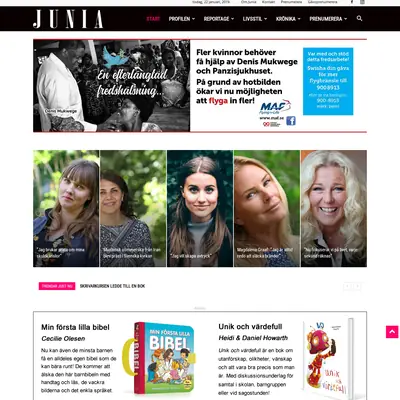 Junia startsida 2019