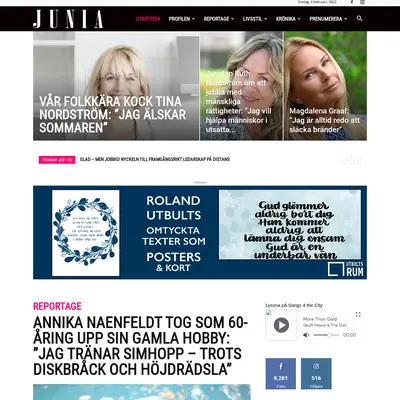 Junia startsida 2022