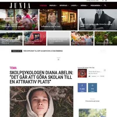 Junia startsida 2025