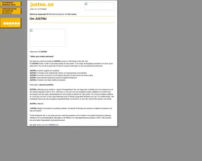 JustNu startsida 2002
