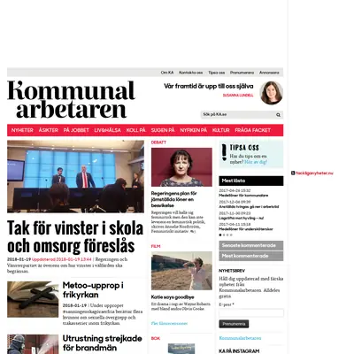 Kommunalarbetaren startsida 2018