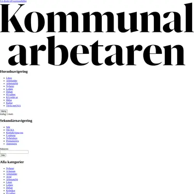 Kommunalarbetaren startsida 2022