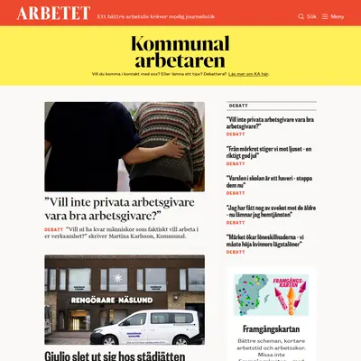 Kommunalarbetaren startsida 2026