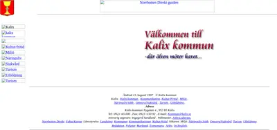 KALIX BLADET startsida 1998
