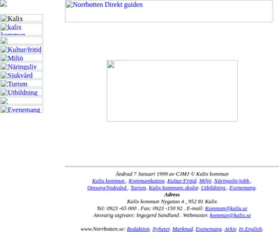 KALIX BLADET startsida 1999