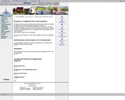 KALIX BLADET startsida 2003