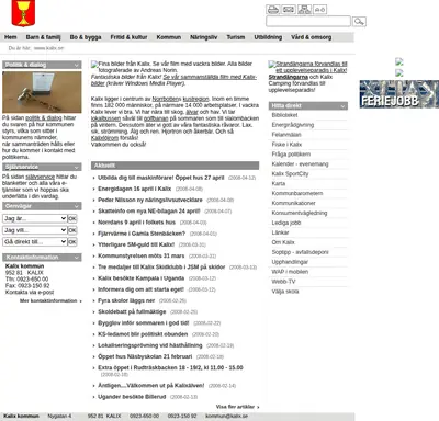 KALIX BLADET startsida 2008
