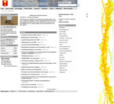 KALIX BLADET startsida 2009
