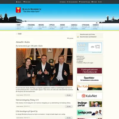 KALIX BLADET startsida 2016