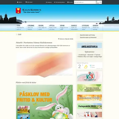 KALIX BLADET startsida 2019
