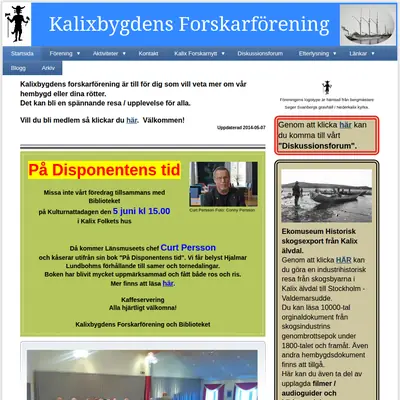 Kalixforskar Nytt startsida 2014