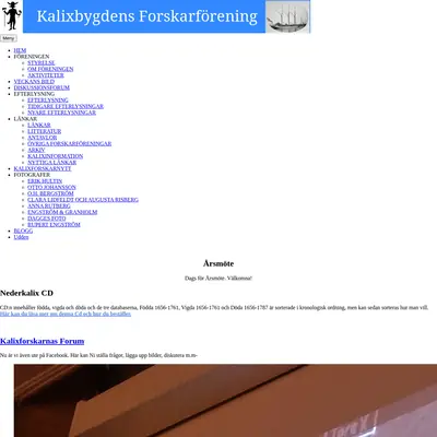 Kalixforskar Nytt startsida 2024