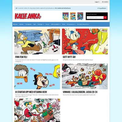 www.kalleanka.se startsida 2015
