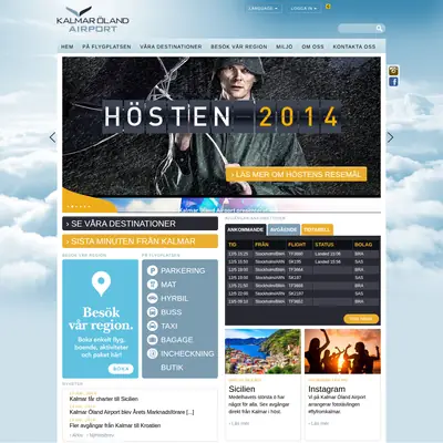Nyhetsbrev från Kalmar Airport startsida 2014