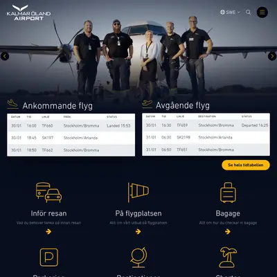 Nyhetsbrev från Kalmar Airport startsida 2023