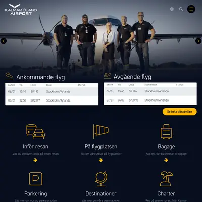Nyhetsbrev från Kalmar Airport startsida 2026