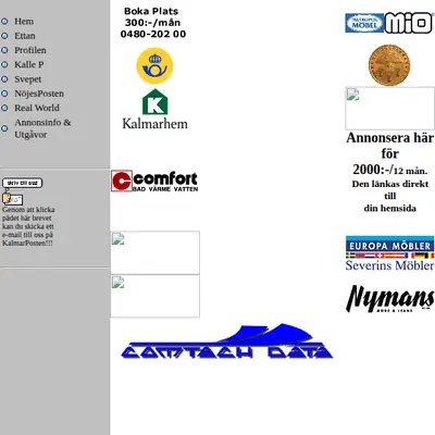 www.kalmarposten.se startsida 1999