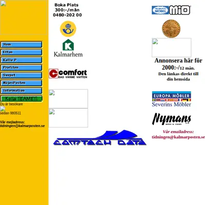 www.kalmarposten.se startsida 2000