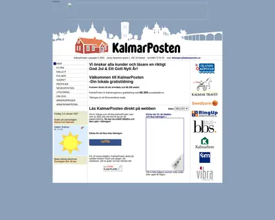 www.kalmarposten.se startsida 2007