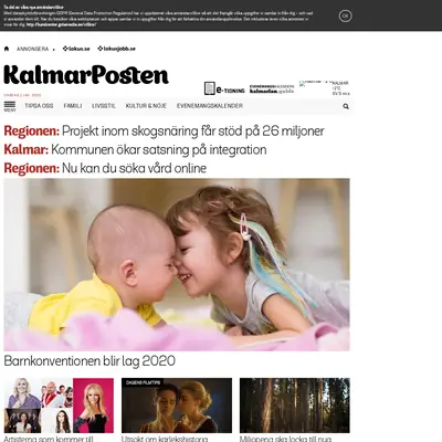 www.kalmarposten.se startsida 2020