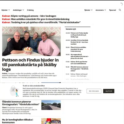 www.kalmarposten.se startsida 2022