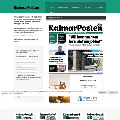 www.kalmarposten.se startsida 2024
