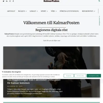 www.kalmarposten.se startsida 2026