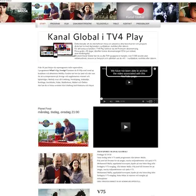 Kanal Global startsida 2014