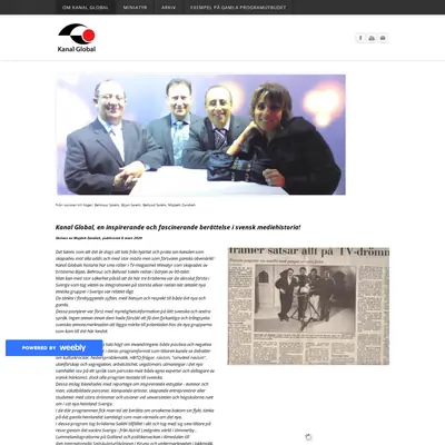 Kanal Global startsida 2022