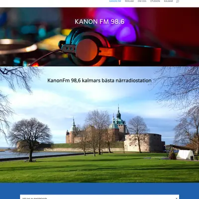 Kanon FM 98,6 startsida 2024