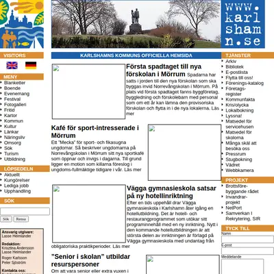 www.karlshamn.se startsida 2004