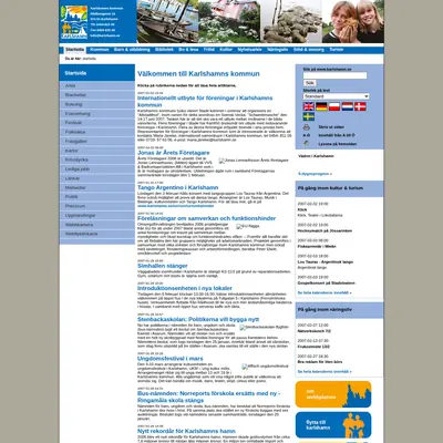 www.karlshamn.se startsida 2007