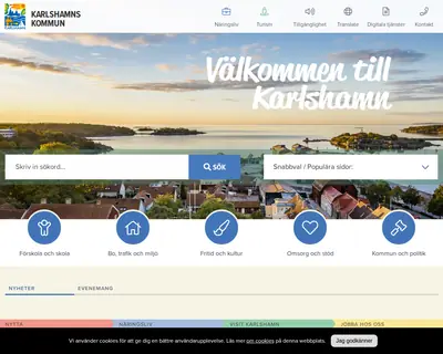 www.karlshamn.se startsida 2020