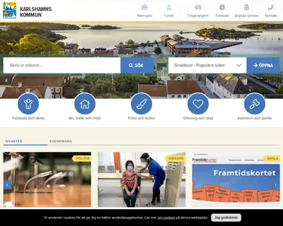 www.karlshamn.se startsida 2021