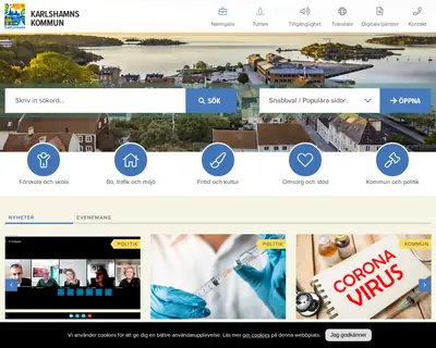 www.karlshamn.se startsida 2022