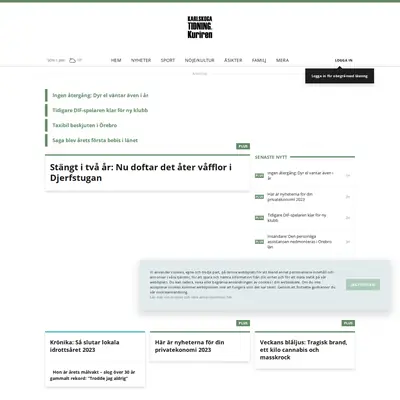 www.karlskogatidning.se startsida 2023