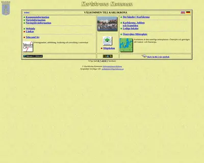 Karlskrona Nu startsida 1996