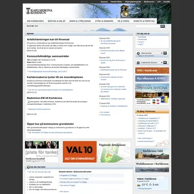 Karlskrona Nu startsida 2010